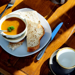photo of soup served in the tea room