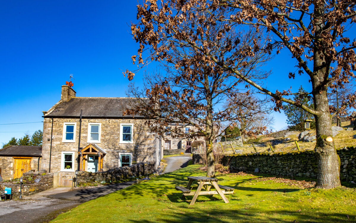 photo of the picnic tables outside middle studfold farm